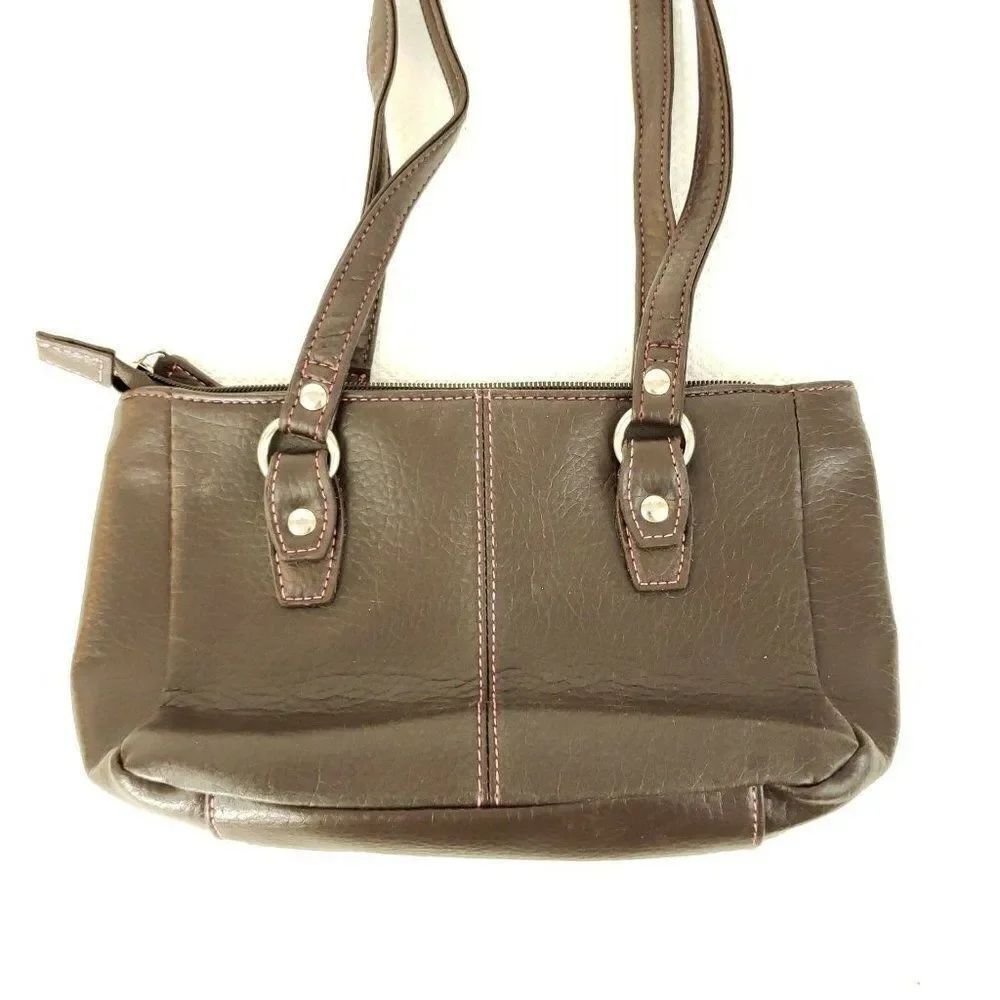 Buxton Dark Brown Leather Shoulder Bag Purse